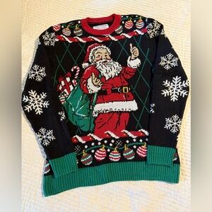 Christmas Santa Ugly Sweater Size Medium